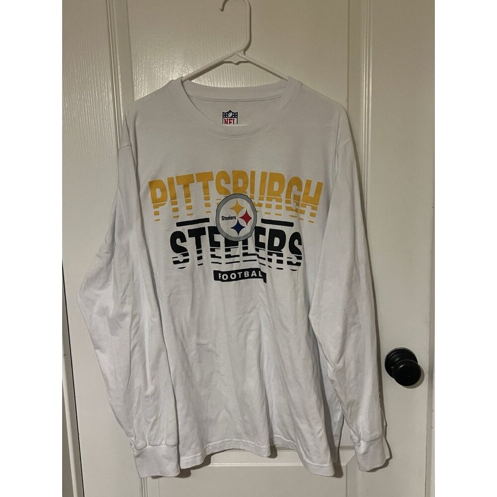 Pittsburgh Steelers Long Sleeve T-shirt‎ Men’s 2XL White
